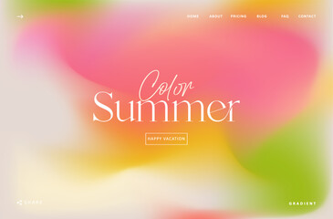 Wall Mural - abstract summer blurred gradient mesh background in bright colorful smooth. soft colored vector illu