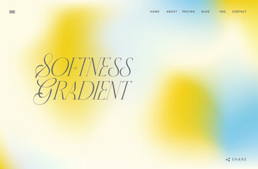 Wall Mural - trendy gradient blue and yellow fluid wave background landing page, colorful abstract liquid. pastel