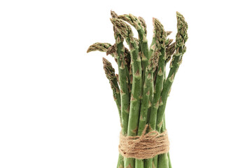 Wall Mural - fresh perennial asparagus vegetable tied with rope standing