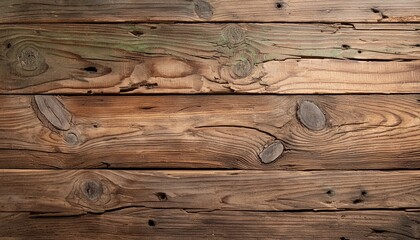 Poster - top view of a distressed wooden table texture highlighting its aged and weathered appearance