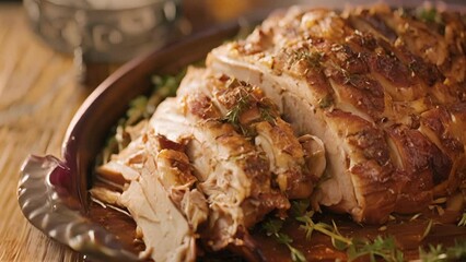 Wall Mural - A blend of tropical herbs and es makes this slowroasted pork dish a staple in any historical island feast.