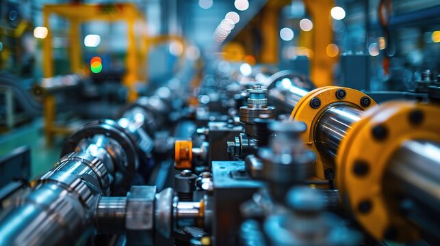 industrial IoT sensors embedded in machinery throughout a factory
