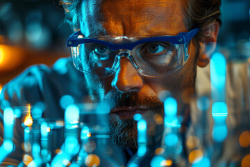 Aufkleber - a scientist conducting experiments, pushing the boundaries of knowledge and discovery in pursuit of 