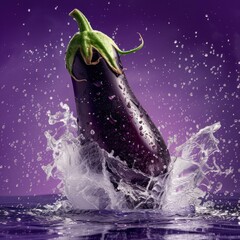 Photo of a fresh eggplant