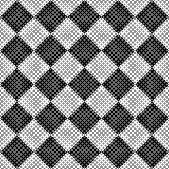 Canvas Print - Geometrical ring pattern background - black and white abstract vector design from rings