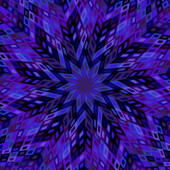 Poster - Abstract geometrical circular tile pattern background - hypnotic colorful vector graphic design