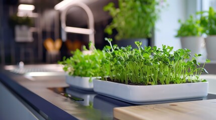 Wall Mural - Microgreen Kitchen Island Farms