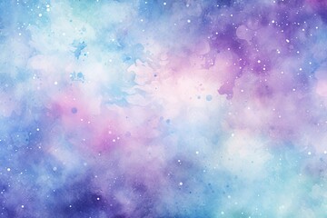 Poster - A cosmic blend of pastel watercolors resembling background, Pastel watercolor cloud background with copy text space