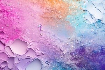 Poster - Soft pastel color background with glitter and wavy shape with blank text space, sparkle and pastel background