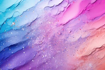 Poster - Soft pastel color background with glitter and wavy shape with blank text space, sparkle and pastel background