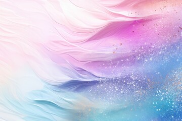 Poster - Soft pastel color background with glitter and wavy shape with blank text space, sparkle and pastel background