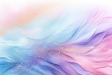 Poster - Soft pastel color background with glitter and wavy shape with blank text space, sparkle and pastel background