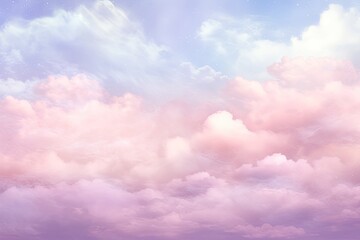 Aufkleber - Watercolor cloudy and wavy pastel background, Blank watercolor background with colorful clouds and waves