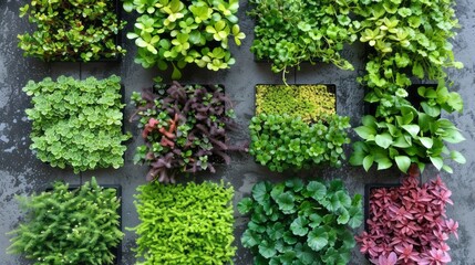 Wall Mural - Vertical Microgreen Garden Ideas