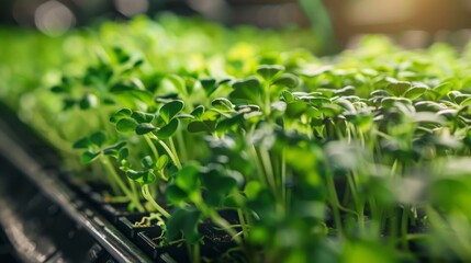 Wall Mural - Tech Innovations in Microgreen Cultivation