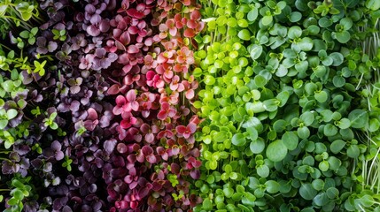 Wall Mural - Color Transitions in Microgreens