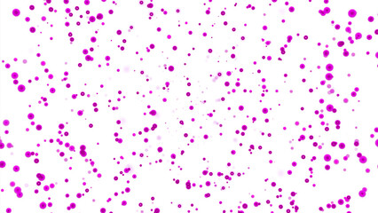 Poster - Animation with bubbles moving up on white background. Design. Colored bubbles rise in space. Stream of rising bubbles on white background