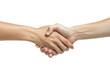 © Your Choice - Friendly Handshake of Two Hands Isolated on Transparent Background