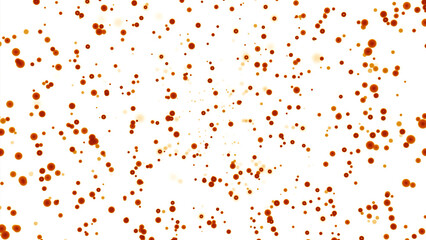 Poster - Animation with bubbles moving up on white background. Design. Colored bubbles rise in space. Stream of rising bubbles on white background