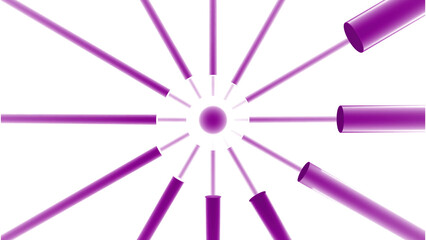 Aufkleber - Geometric animation with spinning rays with the effect of spiral. Design. Stretching rays , concept of endless time.