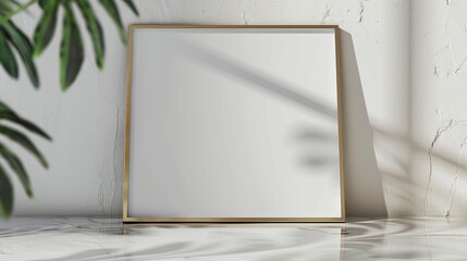 Frame mockup, in style of product mockup, close-up view. 