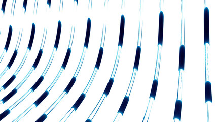 Poster - Liquid is flowing in transparent lab bending tubes. Motion. Sci fi futuristic mechanism with tubes.