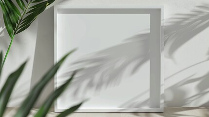 Frame mockup, in style of product mockup, close-up view. 
