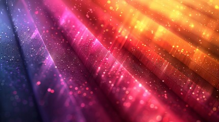 Colorful abstract light streaks with bokeh effect