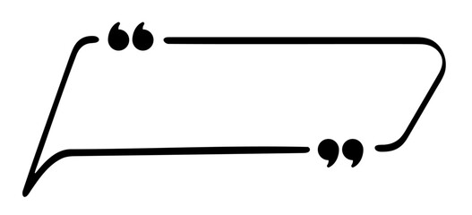 Aufkleber - speech bubble with quotation marks outline