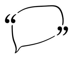Aufkleber - simple speech bubble with quotation marks