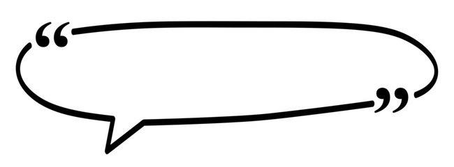 Aufkleber - speech bubble with quotation marks outline