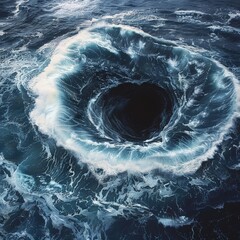 Poster - Powerful ocean whirlpool