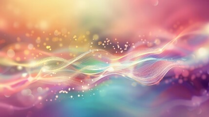 Poster - abstract colorful wave background with soft focus and blurred edges for a dreamy effect