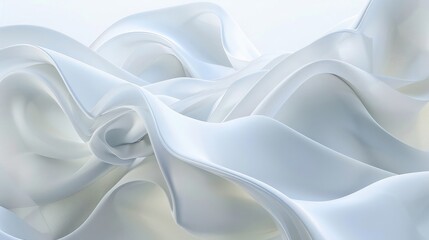 Abstract white background with layered elements and smooth gradient transitions