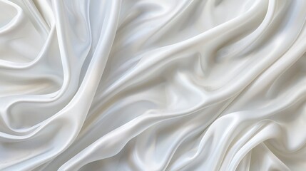 Poster - Abstract white fabric background with delicate pleats and smooth gradients