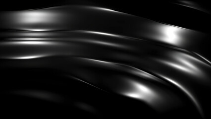 Poster - Colored liquid with circular waves. Design. Beautiful waves on surface of colored liquid. Metallic sheen of moving liquid with rippling waves