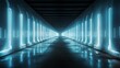 © Darcraft - Long white futuristic corridor.