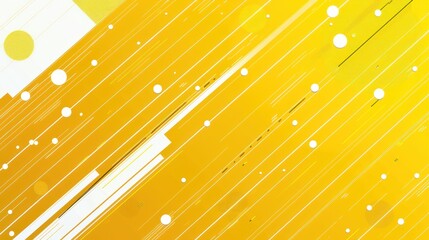 Poster - Yellow and white background flat line art