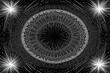 © rizkan - A black and white photo of a starry sky with a large circle in the center