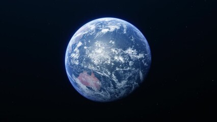 Wall Mural - rotating planet earth from space. textures from the nasa website