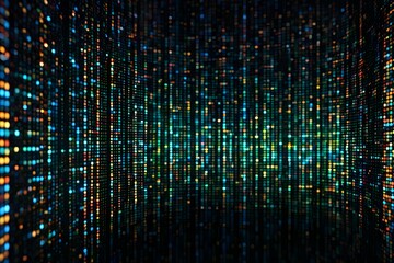 Poster - A colorful, abstract image of a room with many dots