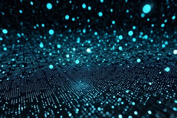 Poster - A blue background with many small dots