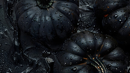 pumpkin on black