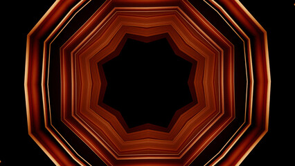 Poster - Abstract futuristic tunnel background. Motion. Star shaped hypnotic geometry tunnel.