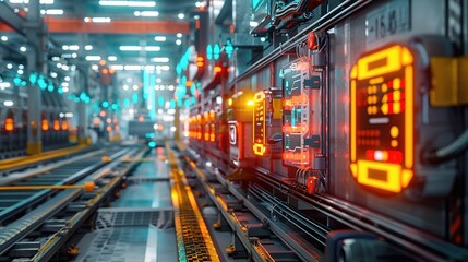 Poster - industrial technology enhancing safety in a factory