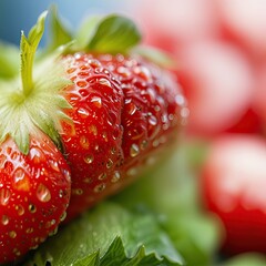 Wall Mural - close up of strawberry