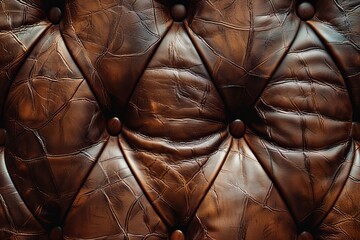 Poster - Brown leather background for luxury concept