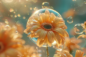 Wall Mural - Flower pattern wall background for Wedding decoration