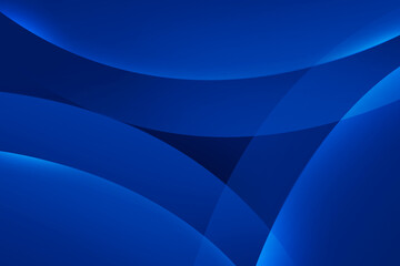 Poster - Blue abstract background with Dynamic shapes and glowing lines. Modern and elegant Desgin