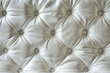 Poster - Seamless white leather sofa texture background